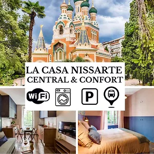 Apartment La Casa Nissarte - Centre Pres Gare - Wifi -parking , Confort Et Cosy, Nice